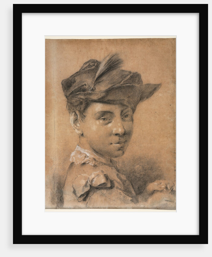 Head of a Young Man Wearing a Hat, before 1735 by Giovanni Battista Piazzetta
