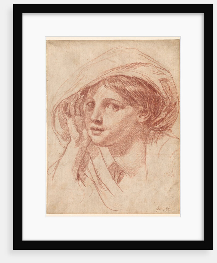 Head of a Young Woman, c. 1785 by Jean-Baptiste Greuze