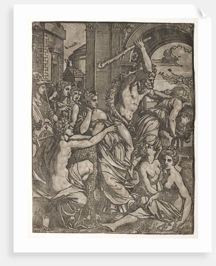 Hercules Driving Envy from the Temple of the Muses, 1522-24 by Ugo da Carpi