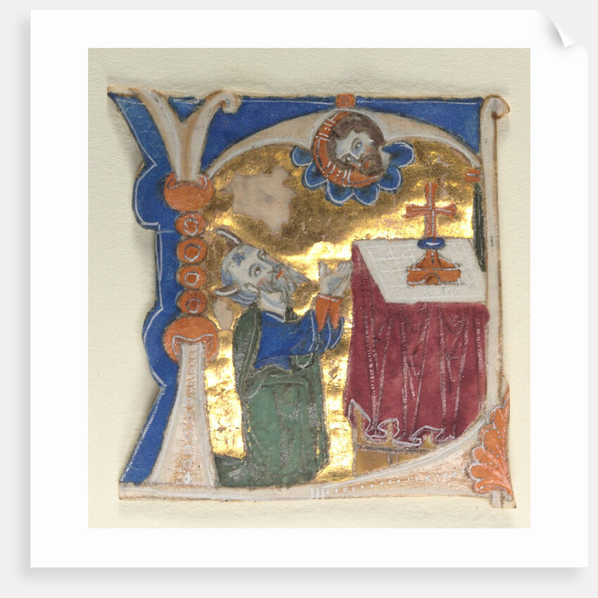 Historiated Initial Excised from a Bible, 1200s by Unknown