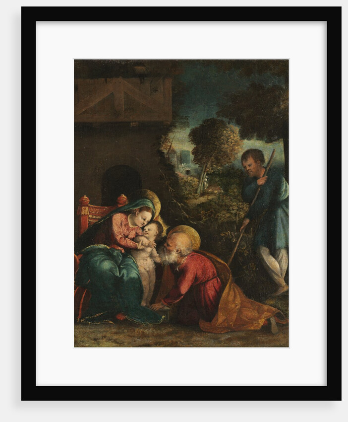 Holy Family with a Shepherd, early 1520s by Battista Dossi