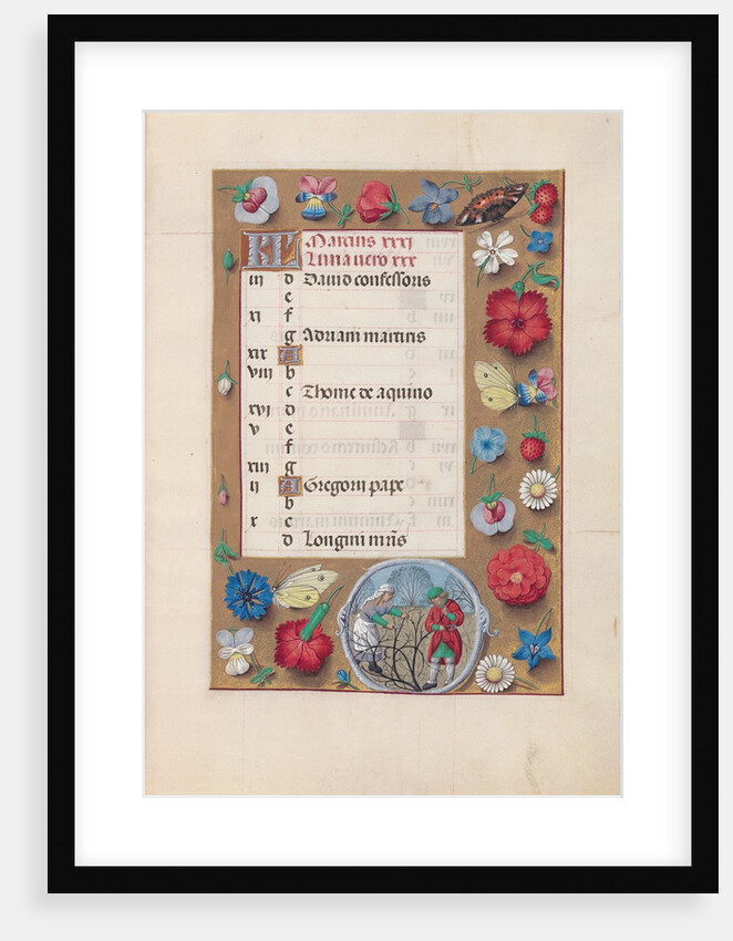 Hours of Queen Isabella the Catholic, Queen of Spain: Fol. 4r, March, c. 1500 by Master of the First Prayerbook of Maximillian