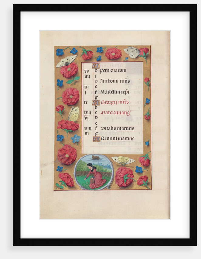Hours of Queen Isabella the Catholic, Queen of Spain: Fol. 5v, April, c. 1500 by Master of the First Prayerbook of Maximillian