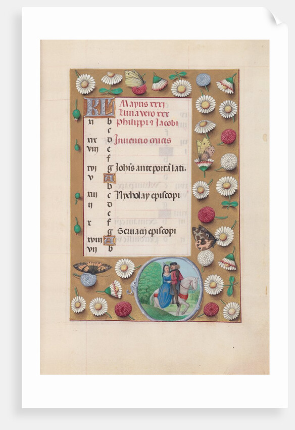 Hours of Queen Isabella the Catholic, Queen of Spain: Fol. 6r, May, c. 1500 by Master of the First Prayerbook of Maximillian