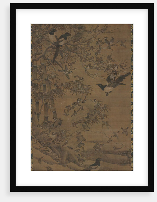 Hundred Birds and the Three Friends, first quarter of the 1400s by Bian Wenjin