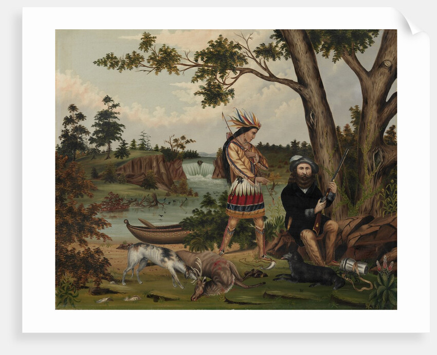 Hunter and Indian Guide, 1869 by C. L. Woodhouse