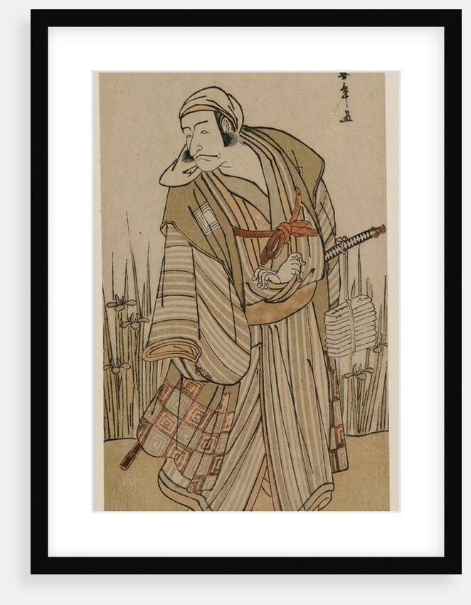 Ichikawa Danjuro V as a Traveller Beside a Clump of Iris, c. 1780 by Katsukawa Shunsho