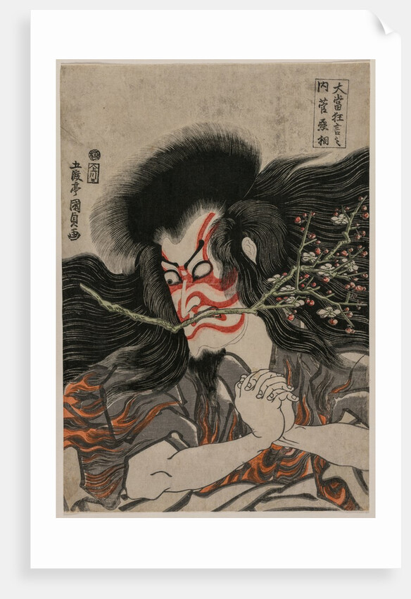 Ichikawa Danjuro VII as Kan Shojo in the Mt. Tenpai Scene, 181 by Gototei Kunisada