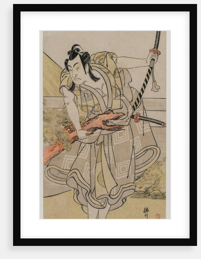 Ichikawa Monnosuke II as Soga no Goro, c. late 1770s by Katsukawa Shunko