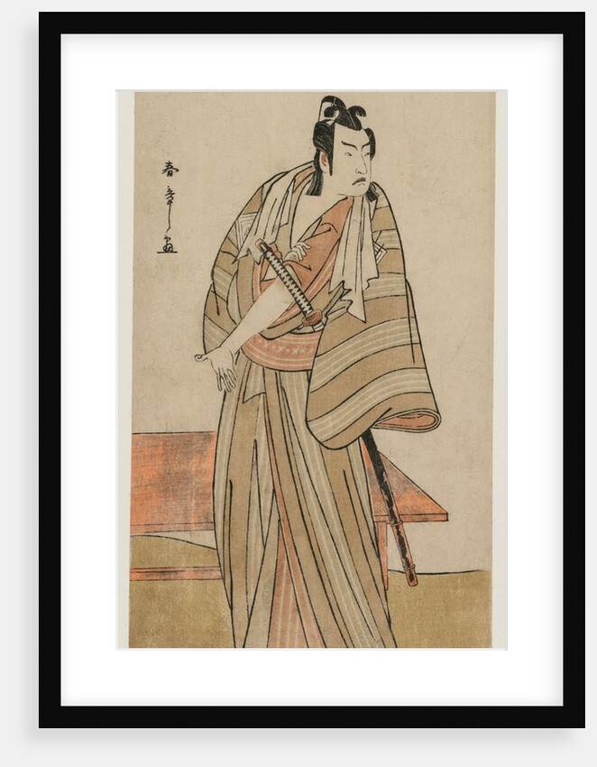 Ichikawa Yaozo II as a Otokodate Standing by a Bench, c. 1780 by Katsukawa Shunsho