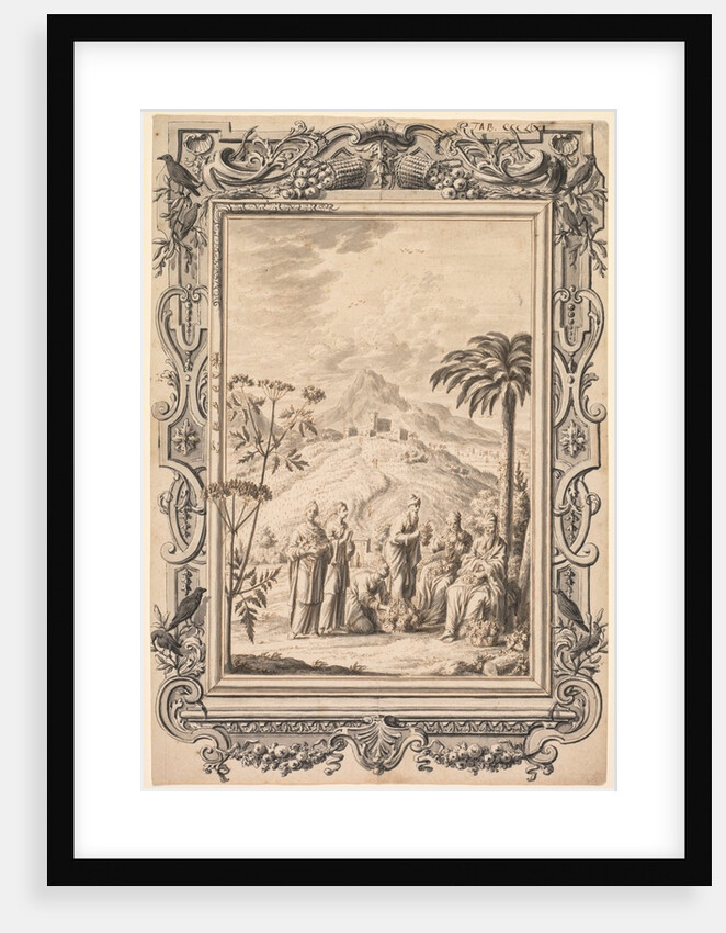 Illustration and Border Design for Kupfer-Bibel, c. 1730 by Johan Melchior Füssli; Johann Daniel Preissler; Johann Jacob Scheuchzer