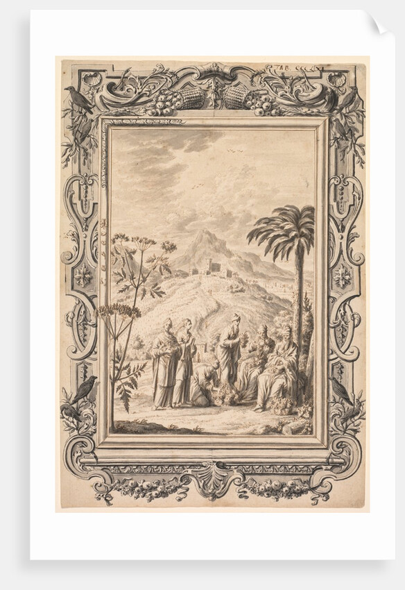 Illustration and Border Design for Kupfer-Bibel, c. 1730 by Johan Melchior Füssli; Johann Daniel Preissler; Johann Jacob Scheuchzer