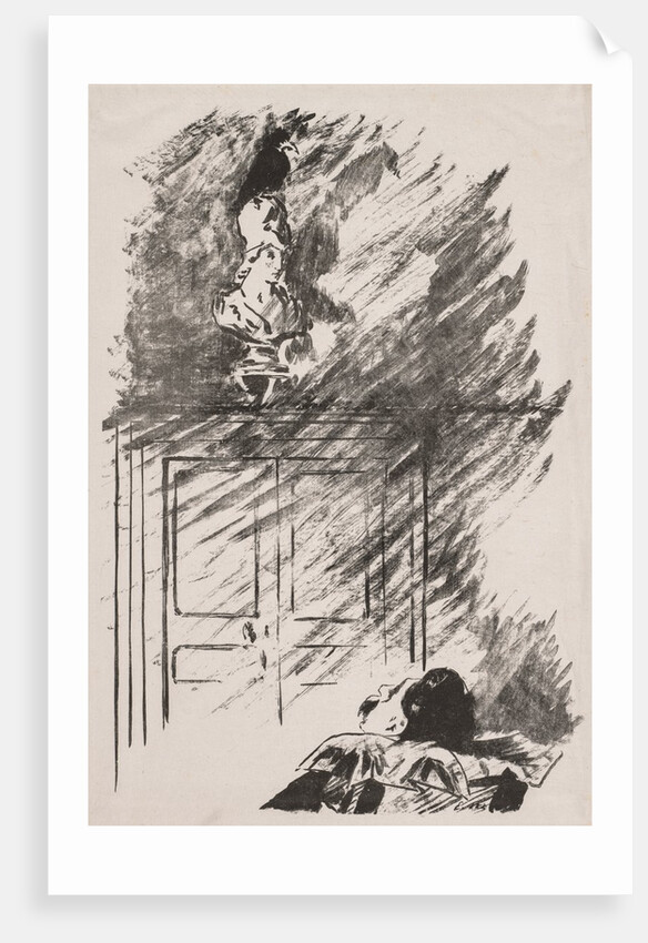 Illustration for The Raven by Edgar Allan Poe by Edouard Manet