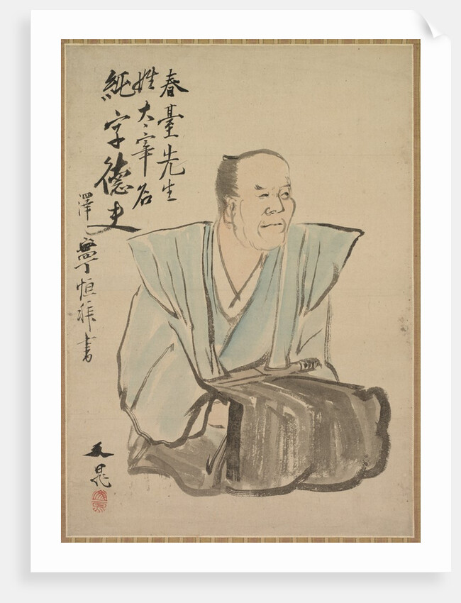 Imaginary Portrait of Shundai Dazai, late 1700s-1800s by Tani Bunch?