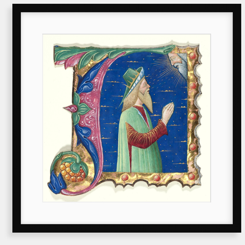 Initial A from a Choral Book with King David, c. 1470-1480 by Guglielmo Giraldi del Magri (attributed to)