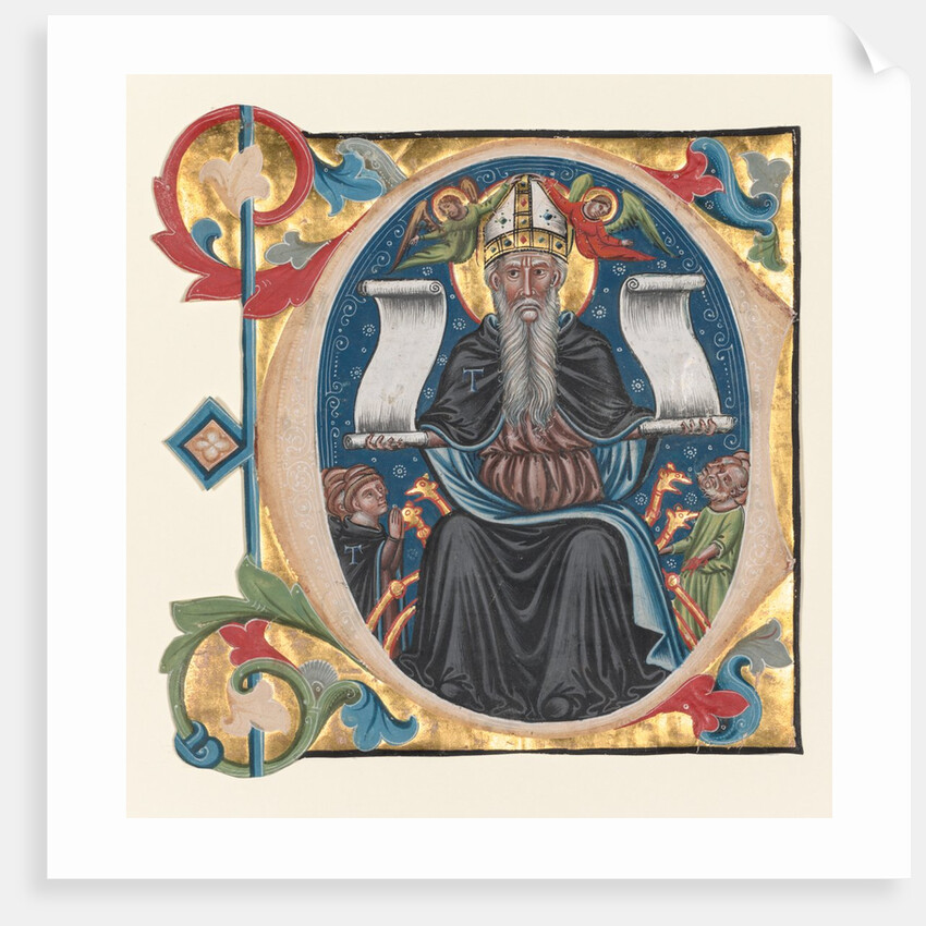 Initial C Excised from a Choral Book: St. Anthony with Antonite Friars, c. 1400-1440 by Unknown