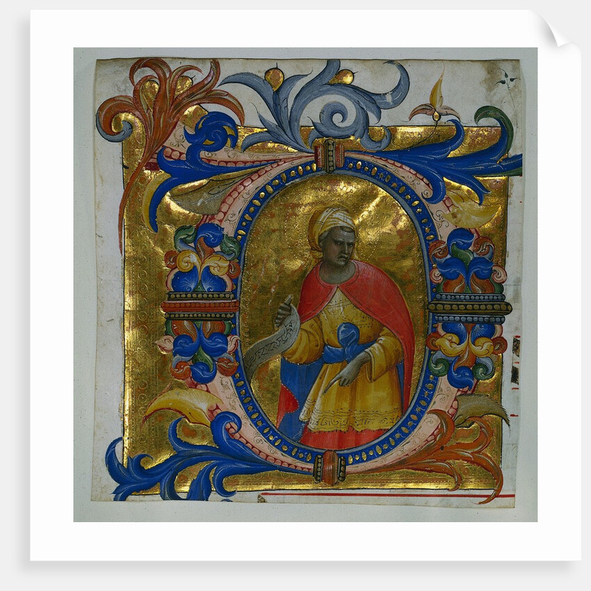 Initial D[eus in loco] with a Prophet Excised from a Gradual, 1409-10 by Lorenzo Monaco