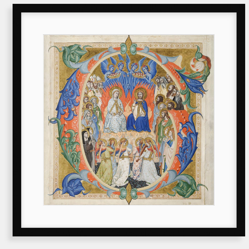 Initial G[audeamus omnes] from a Gradual: The Court of Heaven, 1371-77 by Don Silvestro dei Gherarducci