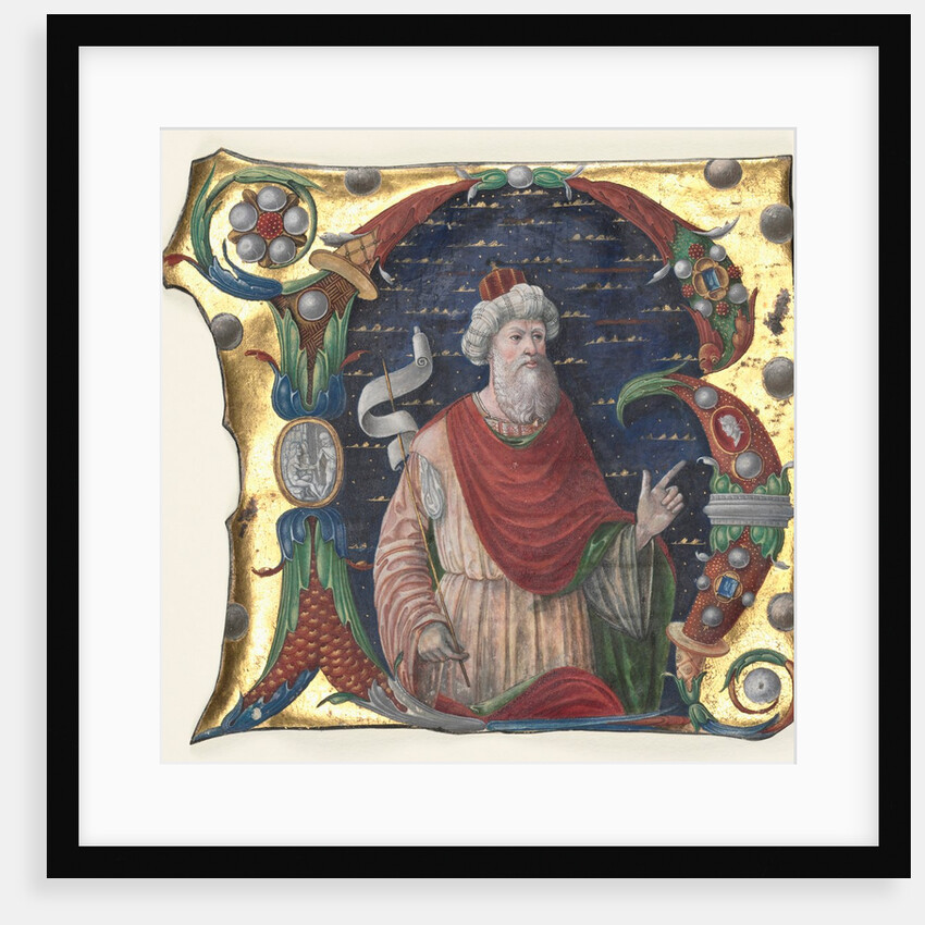 Initial R from a Choral Book with King David, c. 1470-1480 by Guglielmo Giraldi del Magri (attributed to)