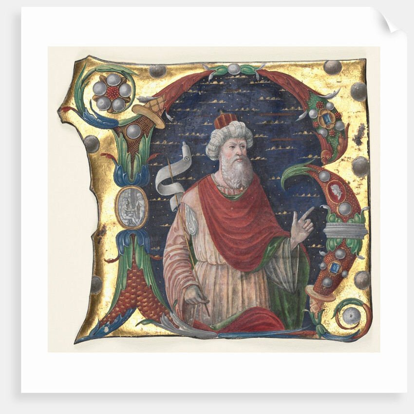 Initial R from a Choral Book with King David, c. 1470-1480 by Guglielmo Giraldi del Magri (attributed to)