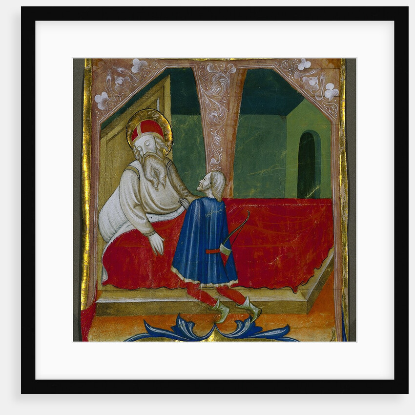 Initial T from a Choral Book with Isaac and Esau, c. 1460-1470 by Bartolomeo da Gallarate