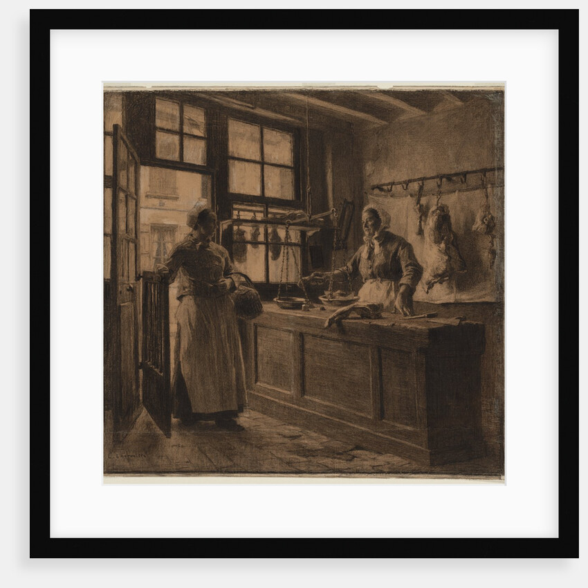 Interior of a Butcher Shop, c. 1881 by Léon Augustin Lhermitte