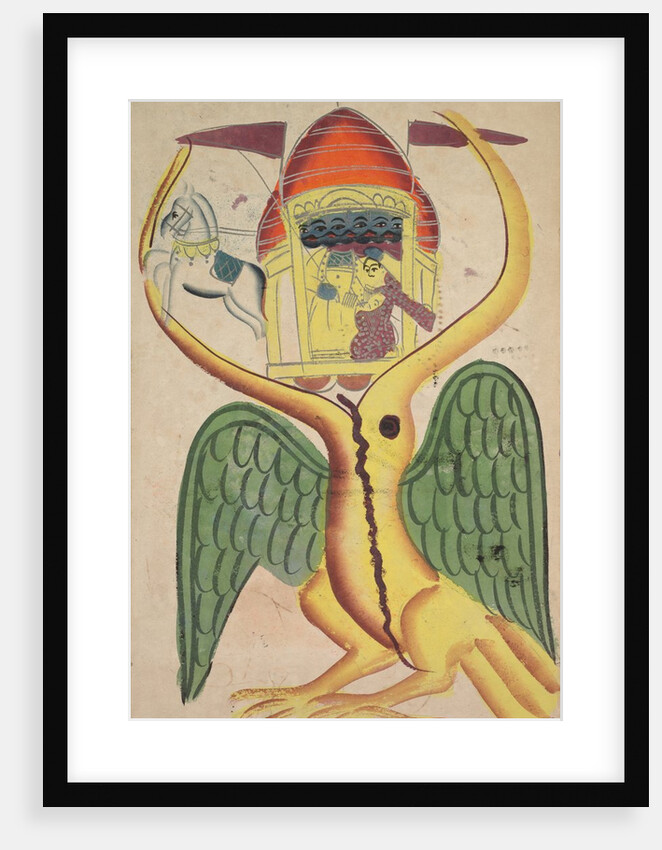 Jatayu Hinders Ravana?s Chariot, Trying to Prevent the Abduction of Sita, 1800s by Unknown