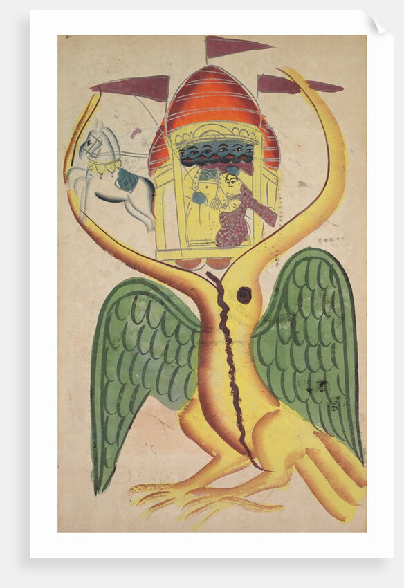 Jatayu Hinders Ravana?s Chariot, Trying to Prevent the Abduction of Sita, 1800s by Unknown