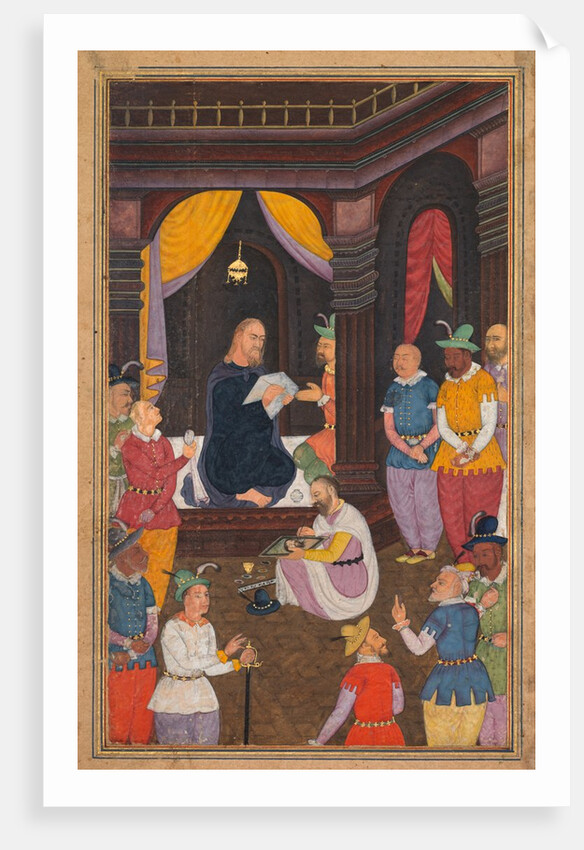 Jesus being portrayed by King Abgar?s painter, from a Mir?at al-quds…, 1602-1604 by Unknown