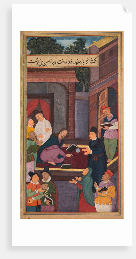 Jesus writes on the ground, from a Mirror of Holiness…, 1602-1604 by Unknown