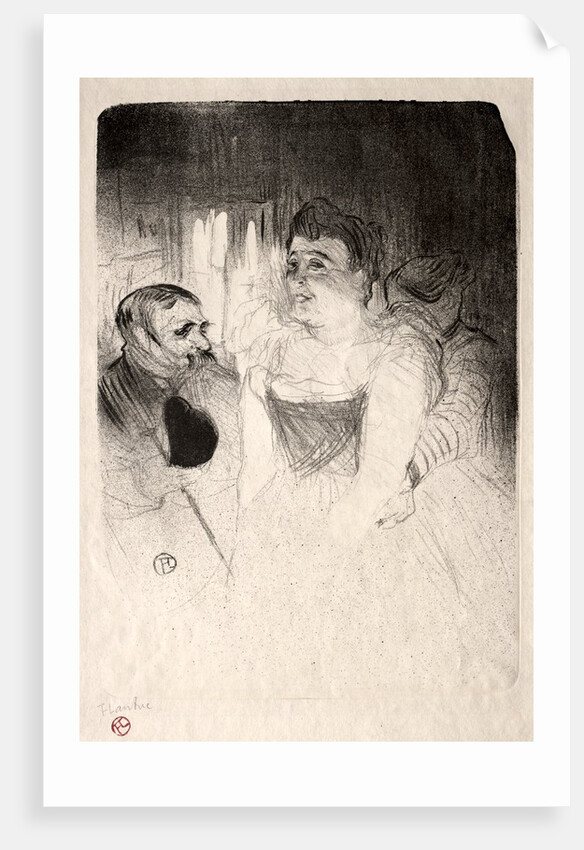 Judic in the Loge, 1894 by Henri de Toulouse-Lautrec