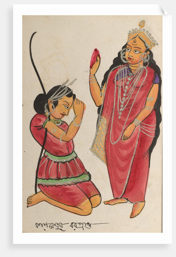 Kalaketu Receiving a Boon from the Goddess Chandi, 1800s by Unknown