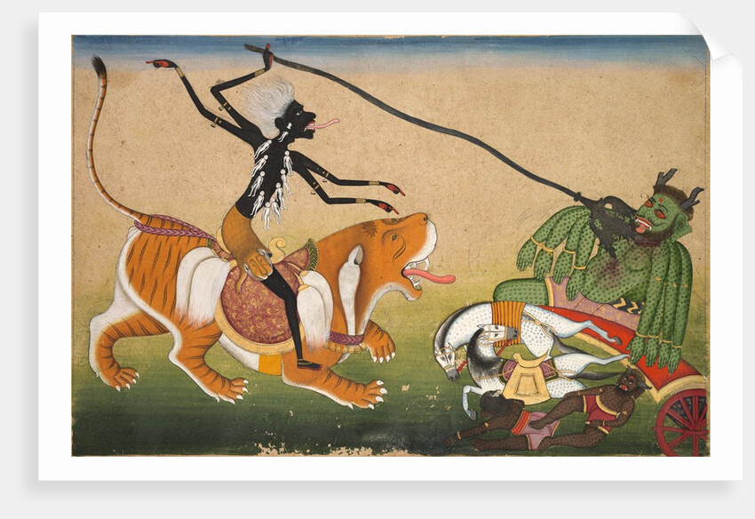 Kali Attacking Nisumbha, c. 1740 by Unknown