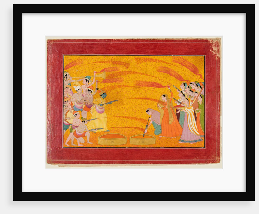 Krishna Celebrates Holi, c. 1770 by Unknown