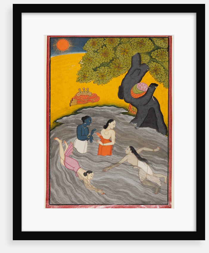 Krishna playing with the Gopis in the Jumna, c. 1770 by Unknown