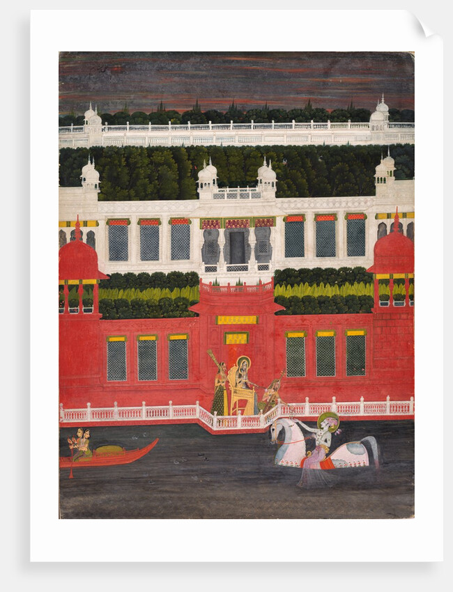 Krishna Receives a Flower Garland, c. 1750-1760 by Sitaram