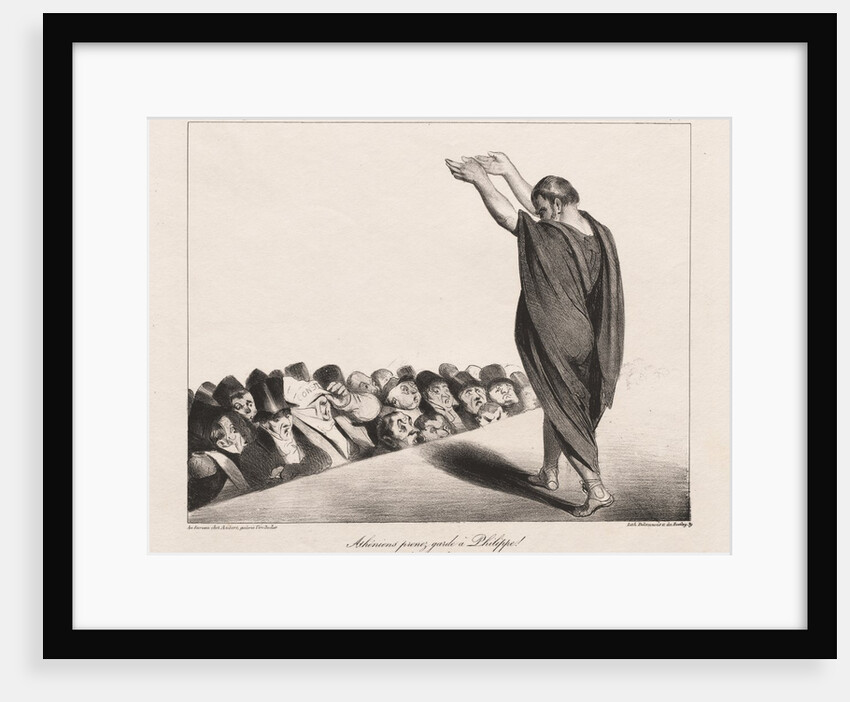 La Caricature, Pl. 454, Athenians Beware of Phillip! by Honoré Daumier; Aubert