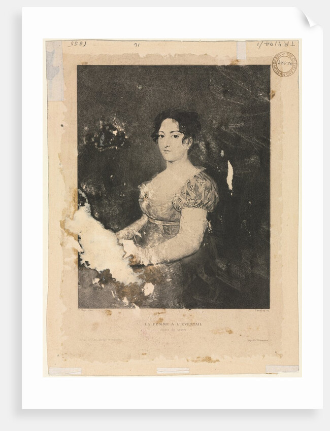 La femme à léventail, after Goya, 1900 by Alexander Claude Louis Lavalley