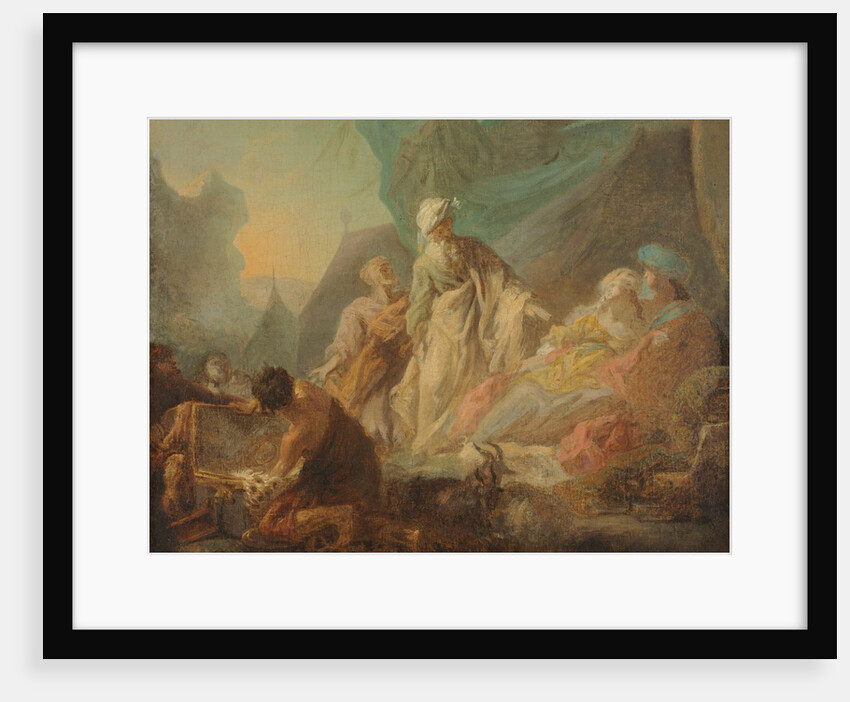 Laban Searching for His Stolen Gods, 1753 by Augustin de Saint-Aubin