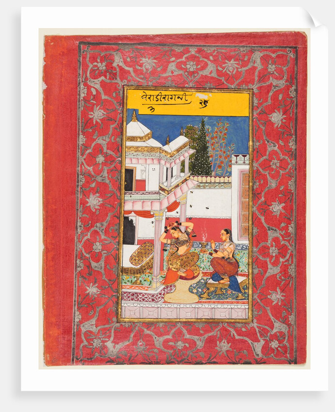 Lady Longing for her Lover, Varari Ragini of Dipak, from a Ragamala, 1650-60 by Unknown