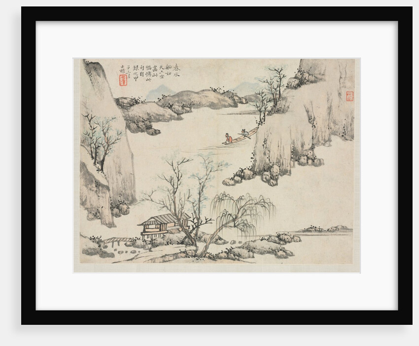 Landscape Album in Various Styles: Boating in Spring Water, 1684 by Zha Shibiao