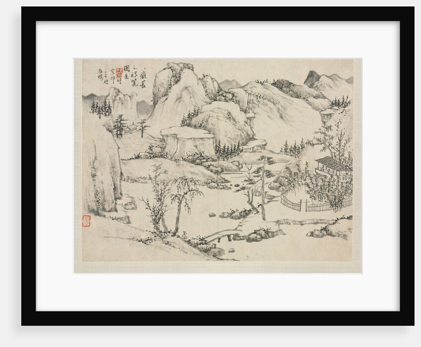 Landscape Album in Various Styles: Scenery of Mt. Changbai after Huang Gongwang, 1684 by Zha Shibiao
