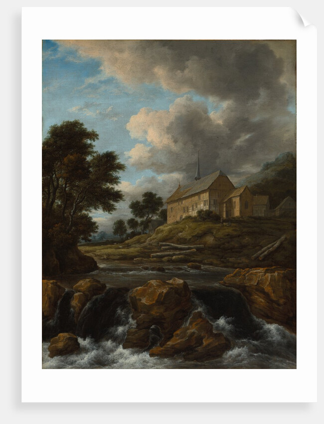 Landscape with a Church by a Torrent, c. 1670 by Jacob van Ruisdael