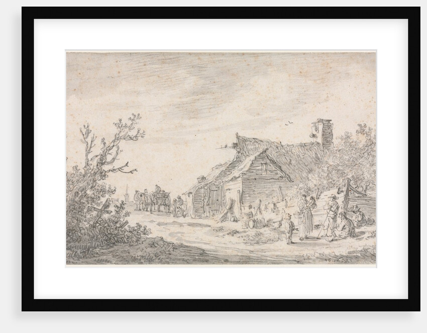 Landscape with a Cottage and Figures, 1653 by Jan van Goyen