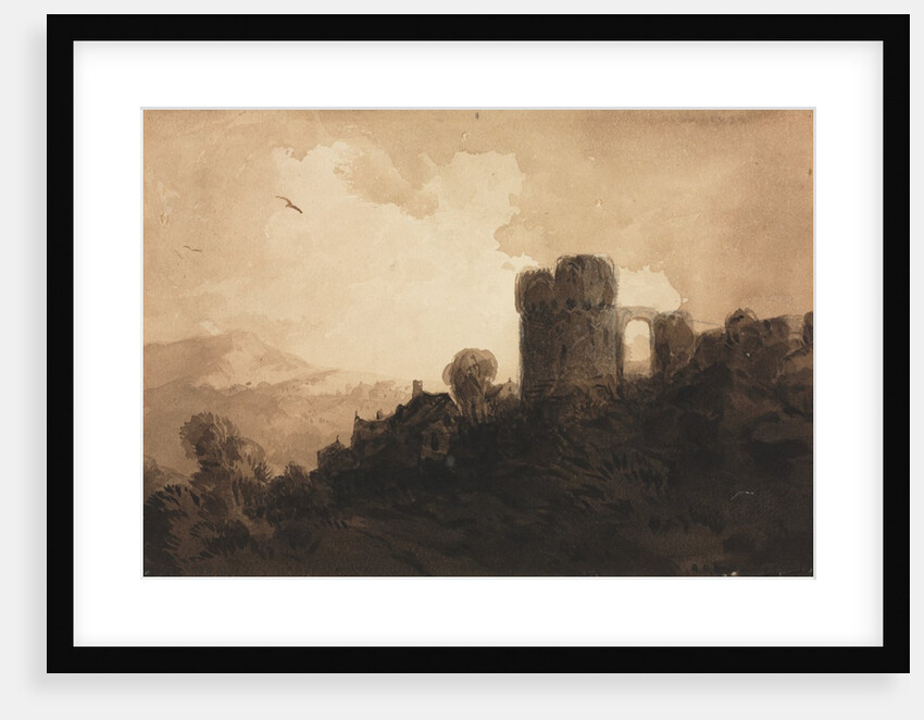 Landscape with Castle Ruin by Richard Parkes Bonington