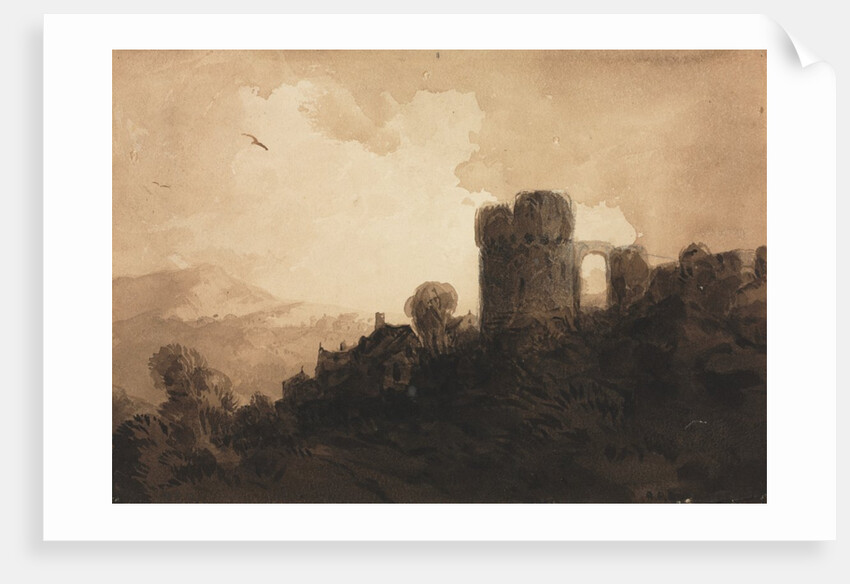 Landscape with Castle Ruin by Richard Parkes Bonington