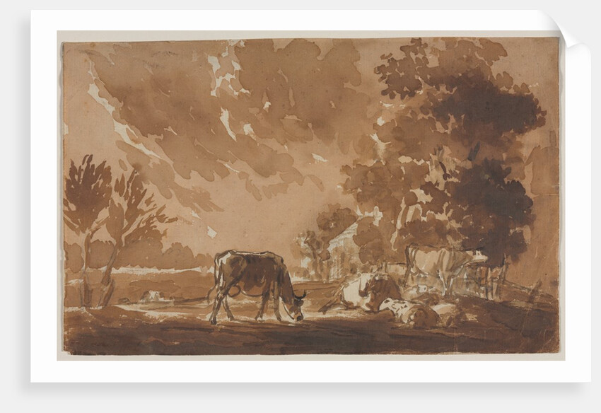 Landscape with Cattle, second or last third 1800s by Jules Dupré