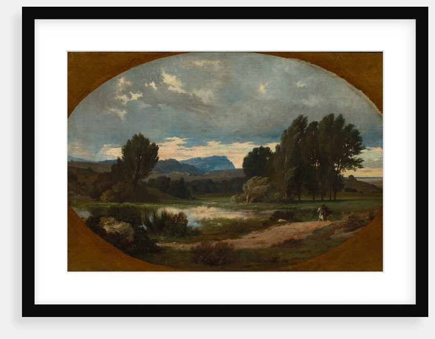 Landscape with Rider on White Horse, 1846 by Jean Achille Benouville