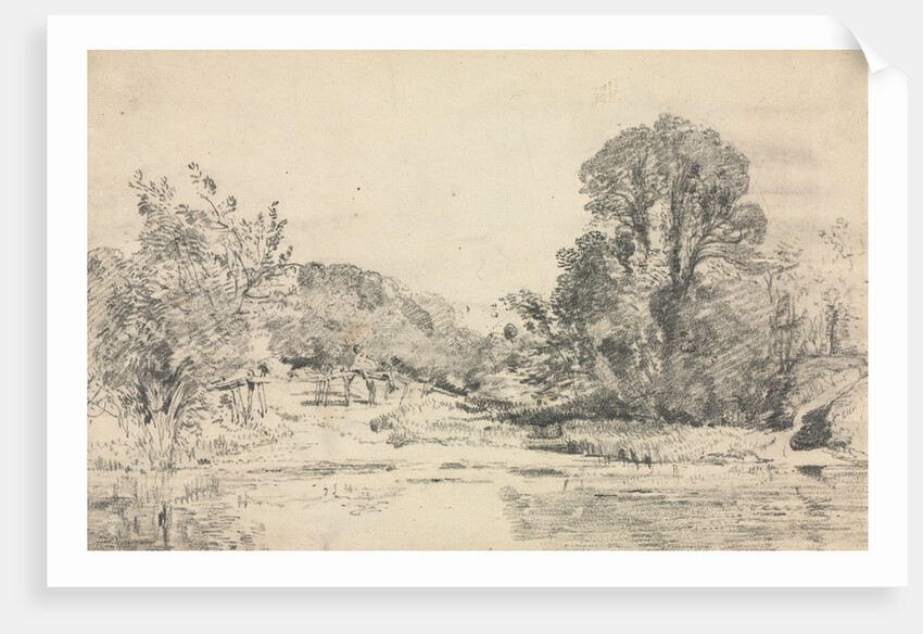 Landscape with Trees Surrounding a Pond by John Constable