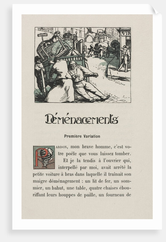 Landscapes and Street Corners: Moving, 1900 by Auguste Louis Lepère